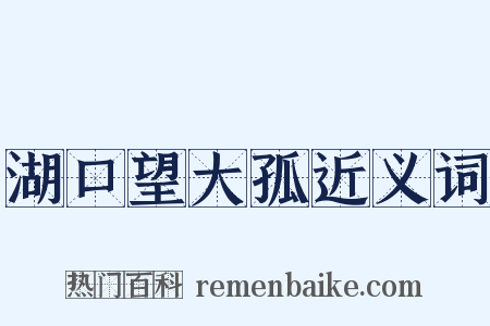 湖口望大孤近义词是什么意思的图片